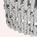 Pre-Owned Cartier Diamond Collection Cuff in White Gold with Square-Shaped and Brilliant-Cut Diamonds - Image 4