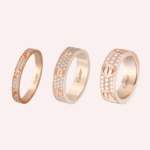 Pre-Owned Cartier LOVE Mini Model Pavé Ring in 18K Rose Gold with Diamonds - Image 3