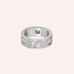 Pre-Owned Cartier LOVE Classic Pavé Ring in 18K White Gold with Diamonds - Image 3