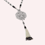 Pre-Owned Cartier Géométrie & Contrastes Necklace in 18K White Gold with Onyx, Cultured Pearls, and Diamonds - Image 3