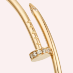 Pre-Owned Cartier Juste un Clou Small Model Bracelet with Diamonds in 18K Yellow Gold - Image 3