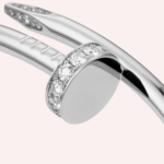 Pre-Owned Cartier Juste un Clou Classic Bracelet with Diamonds in 18K White Gold - Image 3