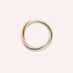 Pre-Owned Cartier Trinity Classic Medium Ring with 5 Diamonds in White, Rose, and Yellow Gold - Image 3