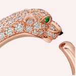 Pre-Owned Panthère de Cartier Small Model Half-Pavé Diamond Ring in 18K Rose Gold - Image 2