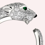 Pre-Owned Panthère de Cartier Medium Model Pavé Diamond Ring in 18K White Gold - Image 2