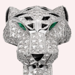 Pre-Owned Panthère de Cartier Pavé Diamond Ring in 18K White Gold - Image 3