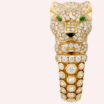 Pre-Owned Panthère de Cartier Pavé Diamond Ring in 18K Yellow Gold - Image 3