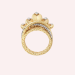 Pre-Owned Grain de Café de Cartier Diamond Ring in 18K Yellow and White Gold - Image 3