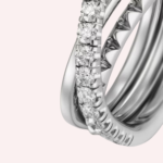 Pre-Owned Étincelle de Cartier Semi-Pavé Diamond Ring in 18K White Gold - Image 2