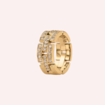 Pre-Owned Maillon Panthère de Cartier Triple-Row Half-Pavé Diamond Ring