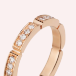 Pre-Owned Cartier Maillon Panthère Half-Pavé Wedding Band with Diamonds in 18K Rose Gold - Image 2