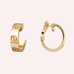 Pre-Owned Cartier LOVE Classic Hoop Earrings in 18K Yellow Gold - Image 3