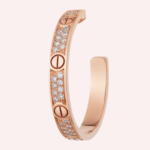 Pre-Owned Cartier LOVE Medium Pavé Hoop Earrings