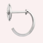 Pre-Owned Cartier LOVE Small Hoop Earrings in 18K White Gold - Image 2