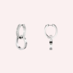 Pre-Owned Cartier LOVE Multiwear Half-Pavé Earrings with Diamonds in 18K White Gold - Image 2