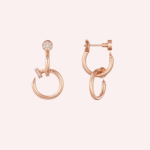 Pre-Owned Cartier Juste un Clou Double Diamond Earrings in 18K Rose Gold - Image 2