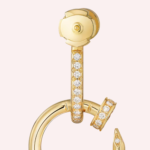 Pre-Owned Cartier Juste un Clou Double Pavé Earrings with Diamonds in 18K Yellow Gold - Image 3