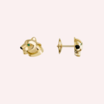 Pre-Owned Panthère de Cartier Stud Earrings in 18K Yellow Gold - Image 2