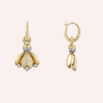 Pre-Owned Cartier Grain de Café Diamond Earrings in 18K Yellow and White Gold - Image 2