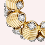 Pre-Owned Cartier Grain de Café Diamond Earrings in 18K Yellow and White Gold - Image 3