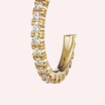 Pre-Owned Cartier Étincelle de Cartier Pavé Hoop Earrings, Small Model, 18K Yellow Gold - Image 3
