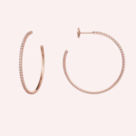 Pre-Owned Cartier Étincelle de Cartier Pavé Hoop Earrings, Large Model, 18K Rose Gold - Image 3