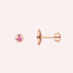 Pre-Owned Cartier d’Amour Pink Sapphire Stud Earrings in 18K Rose Gold - Image 2