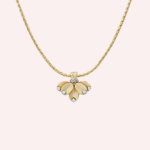 Pre-Owned Grain de Café Necklace with Diamonds, 18K Yellow and White Gold - Image 3