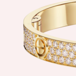 Pre-Owned Cartier LOVE Classic Model Pavé Bracelet in Yellow Gold with Diamonds - Image 3