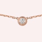 Pre-Owned Cartier d’Amour Pendant Necklace, Diamond, Mini Model, 18K Rose Gold - Image 2