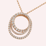 Pre-Owned Étincelle de Cartier Pendant Necklace, Triple Row, Fully Paved, 18K Rose Gold - Image 3