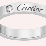 Pre-Owned Cartier C de Cartier Wedding Band in Platinum with Diamond – 3 mm - Image 2