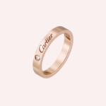 Pre-Owned Cartier C de Cartier Wedding Band in 18K Rose Gold with Diamond – 3 mm - Image 3
