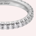 Pre-Owned Cartier Étincelle de Cartier Pavé Wedding Band in 18K White Gold with Diamonds – 2 mm - Image 3
