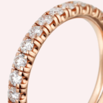 Pre-Owned Cartier Étincelle de Cartier Semi-Pavé Wedding Band in 18K Rose Gold with Diamonds – 2 mm - Image 2