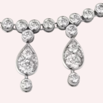 Pre-Owned Pluie de Cartier Necklace, Diamond Set, 18K White Gold - Image 2