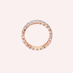 Pre-Owned Cartier Broderie de Cartier Double Row Wedding Band in 18K Rose Gold with Diamonds - Image 2