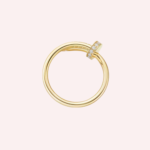 Pre-Owned Cartier Juste un Clou Small Model Ring with Diamonds in 18K Yellow Gold - Image 2