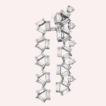 Pre-Owned Reflection de Cartier Earrings in White Gold with Brilliant-Cut and Baguette-Cut Diamonds - Image 4