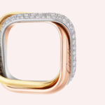 Pre-Owned Cartier Trinity Cushion-Shaped Large Half-Pavé Ring in White, Rose, and Yellow Gold - Image 2