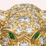 Pre-Owned Panthère de Cartier Small Model Half-Pavé Diamond Ring in 18K Yellow Gold - Image 2