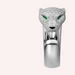 A Pre-Owned Panthère de Cartier medium model half-pavé ring