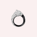 Pre-Owned Panthère de Cartier Pavé Diamond Ring in 18K White Gold with Black Lacquer - Image 2