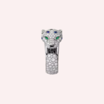 Pre-Owned Panthère de Cartier Medium Model Half-Pavé Diamond Ring in 18K White Gold - Image 2