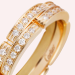 Pre-Owned Cartier Maillon Panthère Double Row Half-Pavé Wedding Band with Diamonds