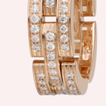 Pre-Owned Cartier Maillon Panthère Triple Row Pavé Ring with Diamonds in 18K Rose Gold - Image 2