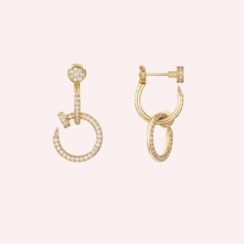 Pre-Owned Cartier Juste un Clou Large Pavé Hoop Earrings