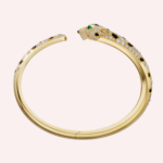 Pre-Owned Cartier Panthère de Cartier Bracelet, Medium Model, Half-Pavé, Yellow Gold