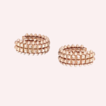 Pre-Owned Cartier Clash de Cartier Double-Row Hoop Earrings in 18K Rose Gold - Image 4