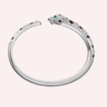 Pre-Owned Cartier Panthère de Cartier Bracelet, Medium Model, Half-Pavé, White Gold